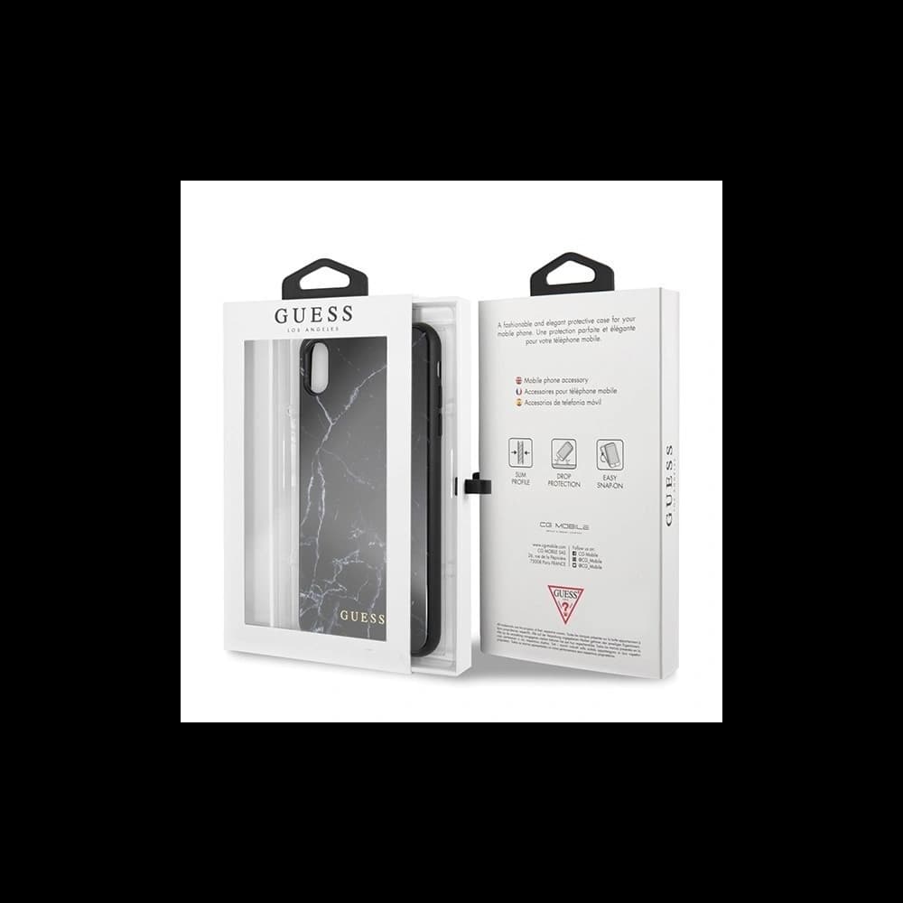 Etui Guess GUHCI65HYMABK Apple iPhone XS Max negru/marmură black - 5