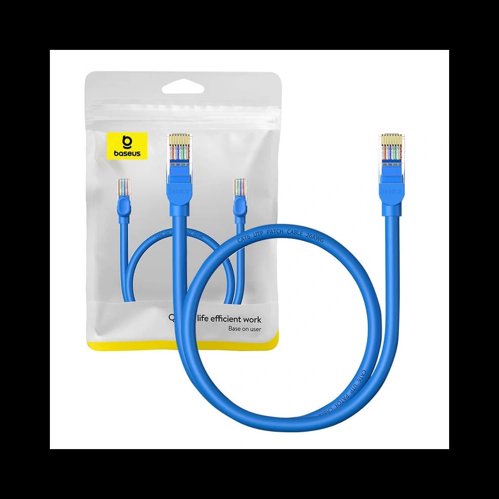 Kabel síťový Baseus Ethernet RJ45 Cat.6 1000Mbps 0,5m (modrý) - 1