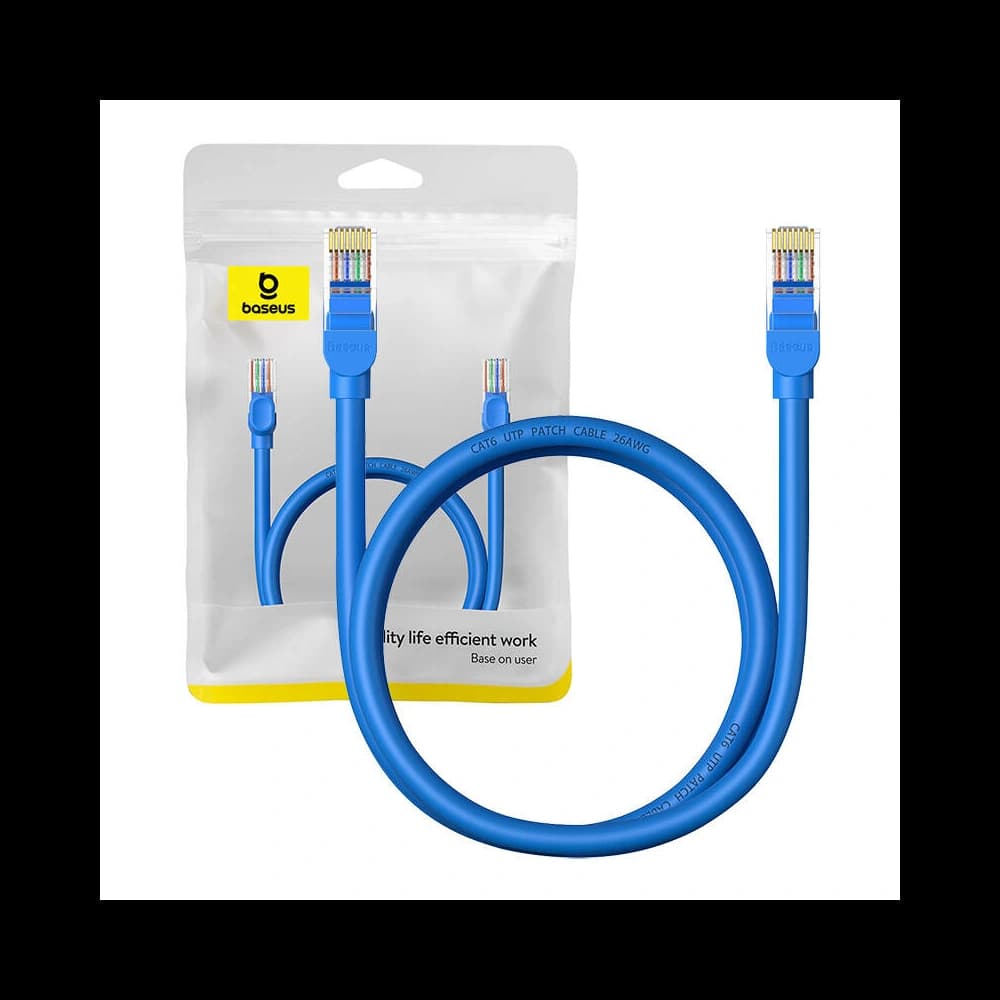 Baseus Ethernet RJ45 Cat.6 1000Mbps network cable 1m (blue) - 1
