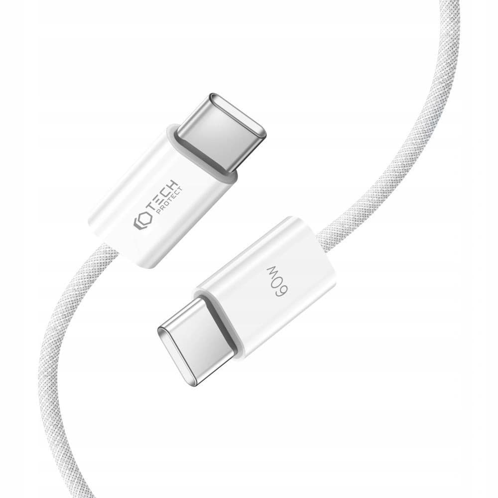 Kabel Tech-Protect Ultraboost Classic USB-C / USB-C PD 60W 3A 100cm Bílý - 3