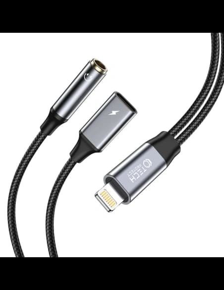 Adaptér Tech-Protect UltraBoost Lightning - mini jack 3.5mm / Lightning Černý