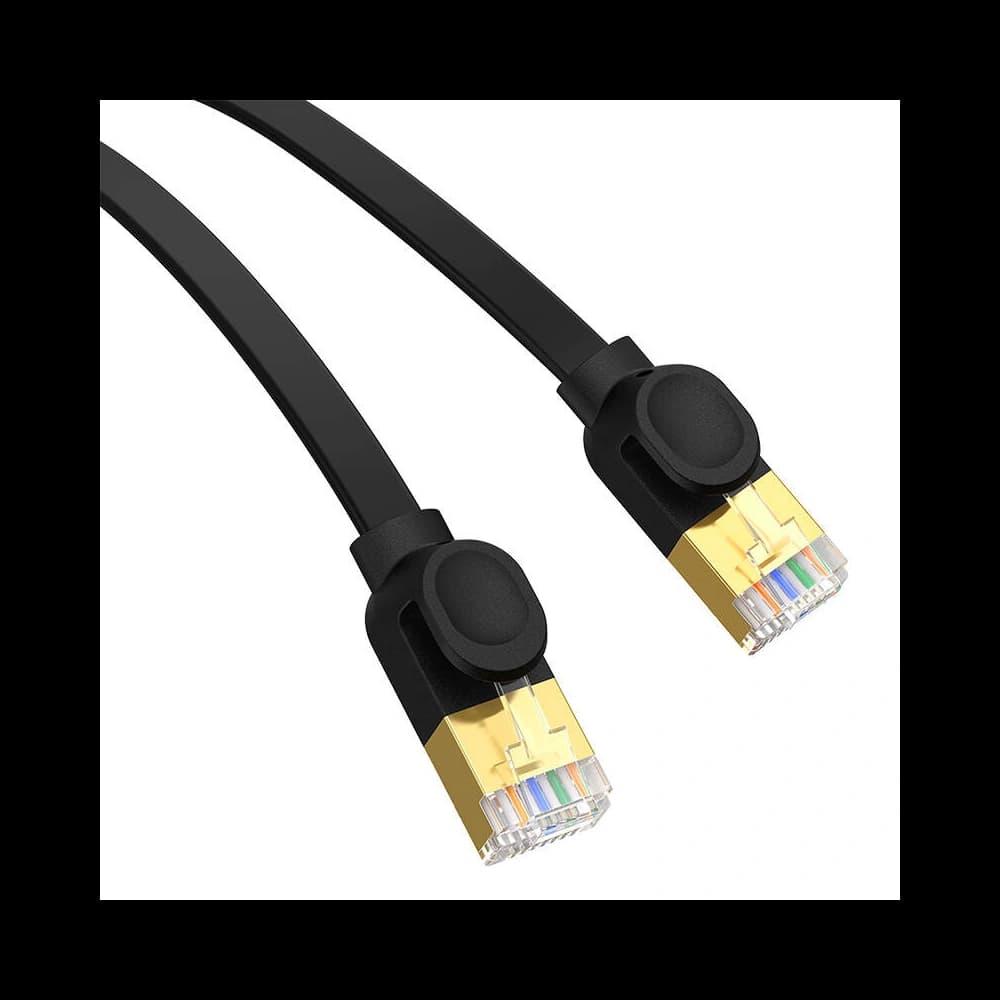 Netzwerkkabel Baseus High Speed, Ethernet RJ45, 10 Gbps, Cat.7, 1m (schwarz) - 2