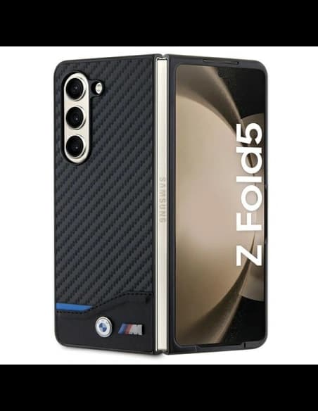 Etui BMW BMHCZFD522NBCK Samsung Galaxy Z Fold5 Leather Carbon fekete/black