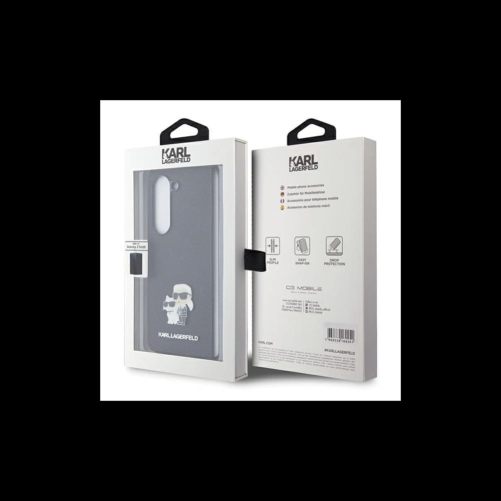 Karl Lagerfeld Samsung Geantă KLHCZFD5SAKCNPK Galaxy Z Fold5 hardcase Saffiano Karl&Choupette Pin negru/negru - 7