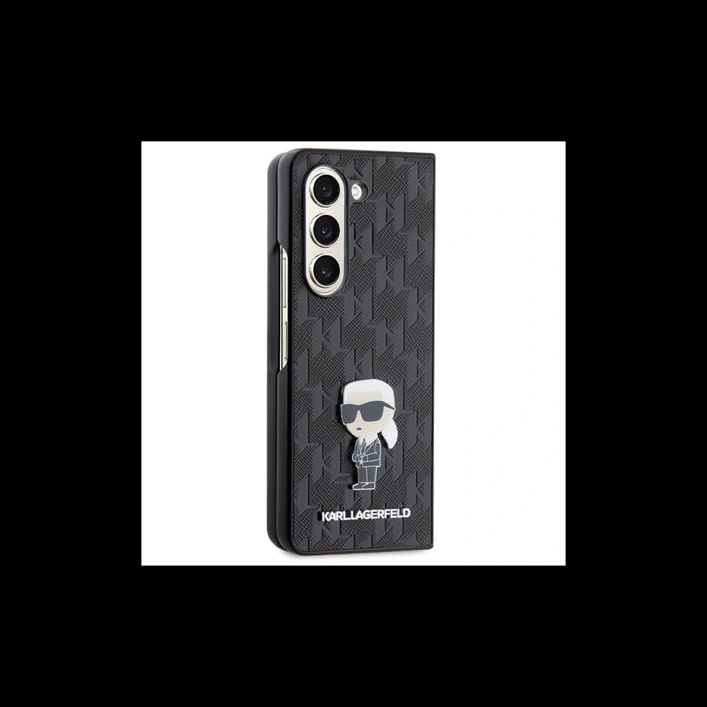 Etui Karl Lagerfeld KLHCZFD5SAPKINPK Samsung Galaxy Z Fold5 hardcase Saffiano Monogram Ikonik Pin černý/black - 5