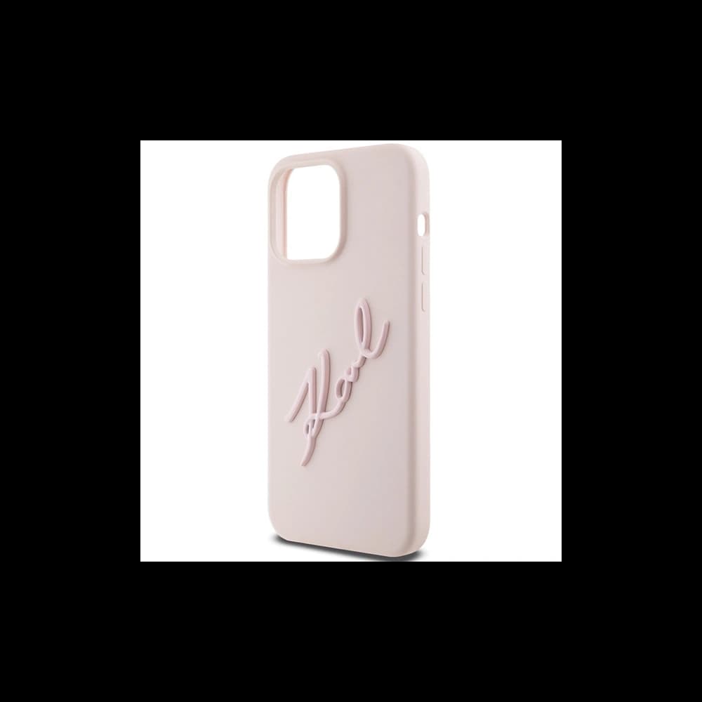 Karl Lagerfeld Carcasă KLHCP15LSKSBMCP iPhone 15 Pro roz / roz hardcase Carcasă silicon Karl Script - 6