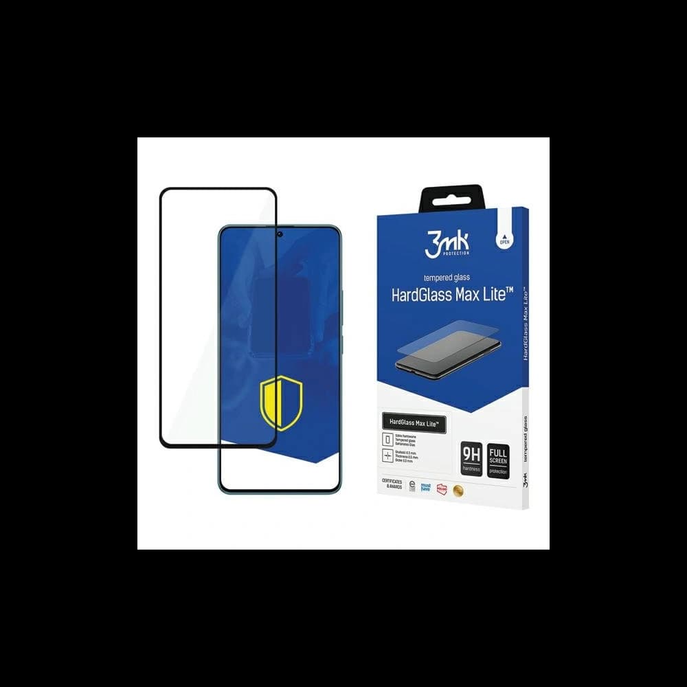 3MK Xiaomi Sticlă temperată HardGlass Max Lite Redmi Note 13 4G negru / negru