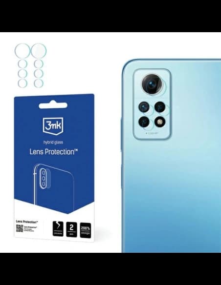 Hybridní sklo na objektiv fotoaparátu 3MK Lens Protection Xiaomi Redmi Note 12 Pro 4G [4 PACK]