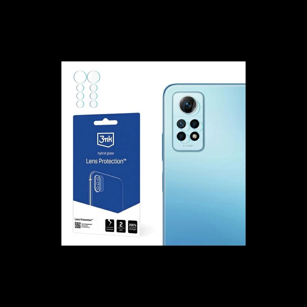 Hybridní sklo na objektiv fotoaparátu 3MK Lens Protection Xiaomi Redmi Note 12 Pro 4G [4 PACK] - 1