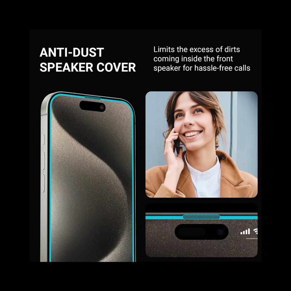 Crong Anti-Bacterial 3D Armour Glass Apple iPhone 15 Pro Max + installation frame - 4