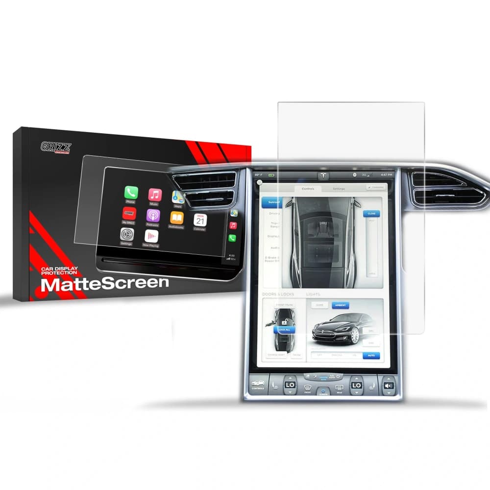 Matte GrizzGlass CarDisplay Protection Tesla Model S 17" 2013-2021
