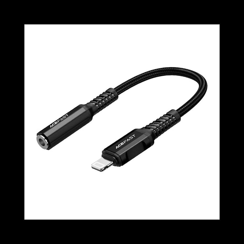 Adapter Acefast C1-05 Lightning / Mini-Klinke 3,5mm 18cm (schwarz) - 1