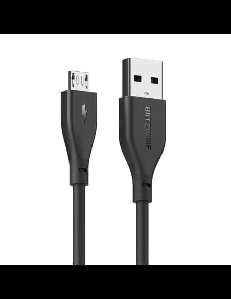 Kábel Micro USB AmpCore II BlitzWolf BW-MC10 0,3m fekete