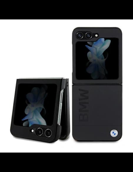 Etui BMW BMHCZF5SLLBK Samsung Galaxy Z Flip5 Leather Hot Stamp fekete/black