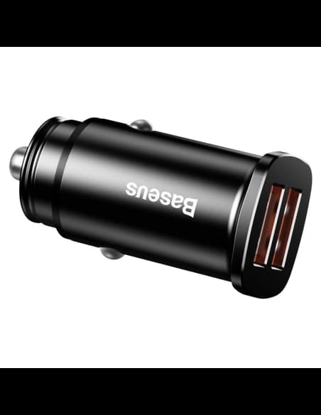 Autós töltő Baseus Square 2xUSB QC3.0 5A 30W (fekete)