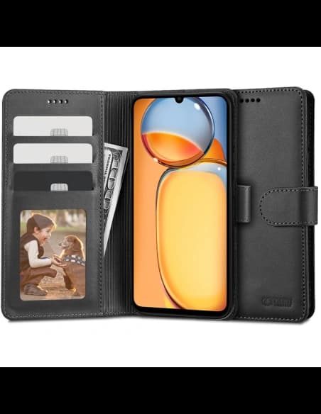 Tech-Protect Xiaomi Carcasă Wallet Redmi 13C / POCO C65 Negru