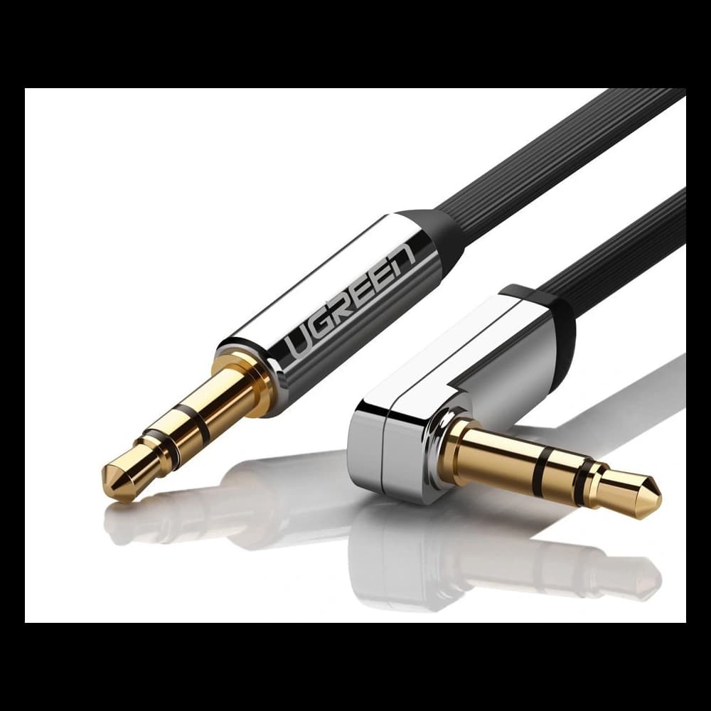 UGREEN AV119 flat angle audio cable AUX mini jack 3.5 mm 0.5 m black - 8