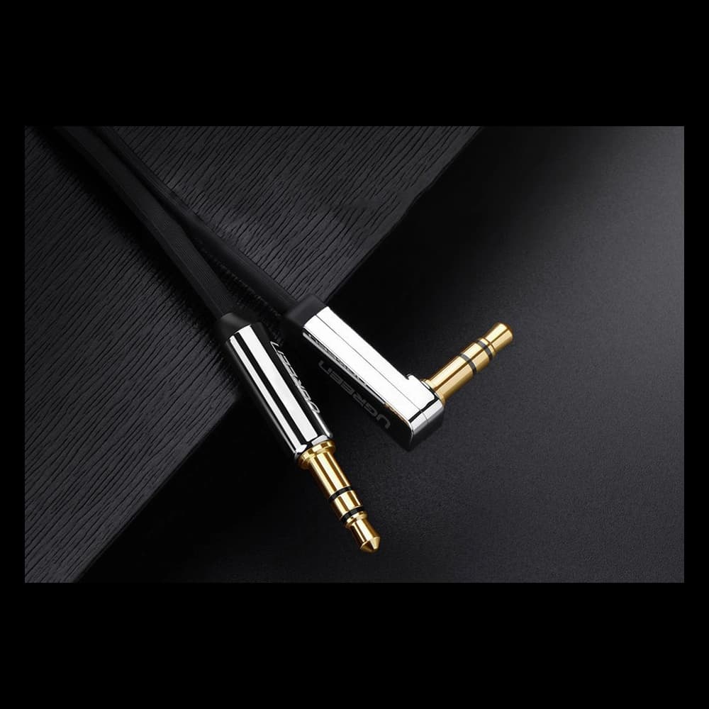 UGREEN AV119 flat angle audio cable AUX mini jack 3.5 mm 0.5 m black - 10