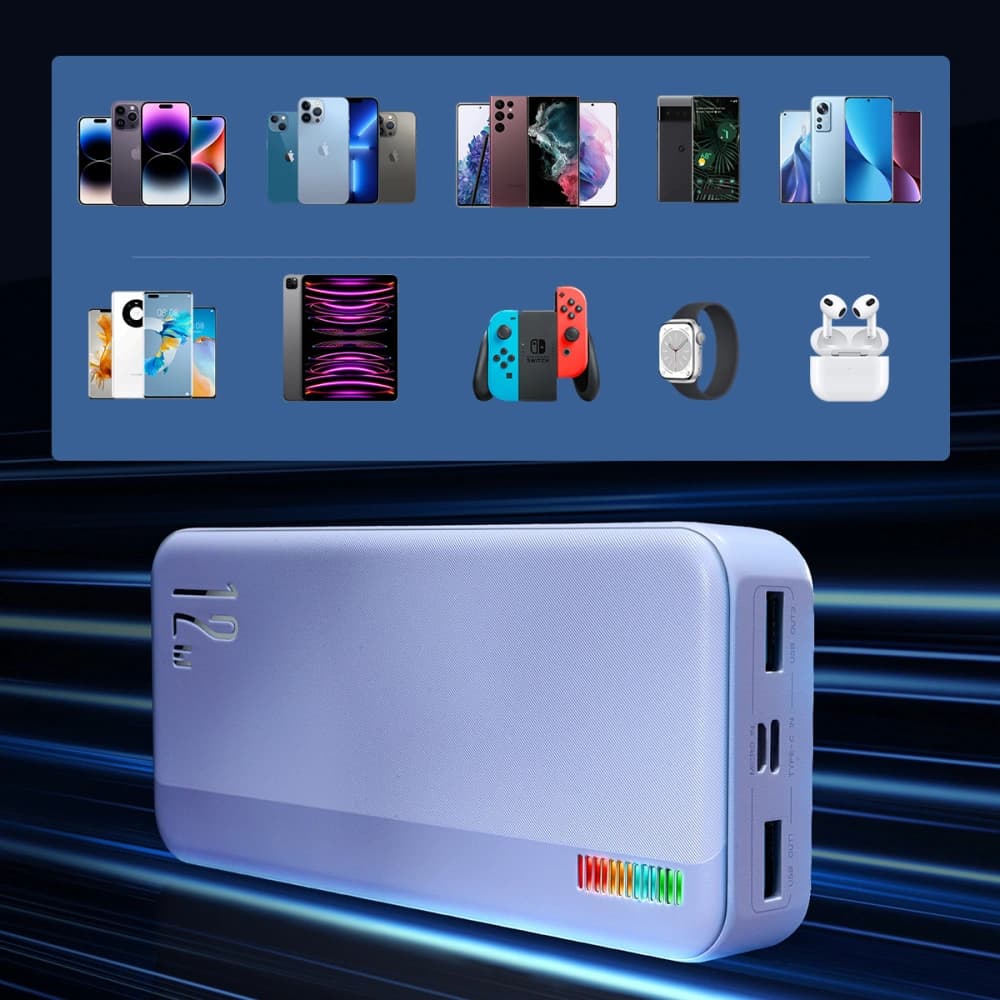 Joyroom Powerbank Dazzling Series JR-T018 30000mAh 12W alb - 12