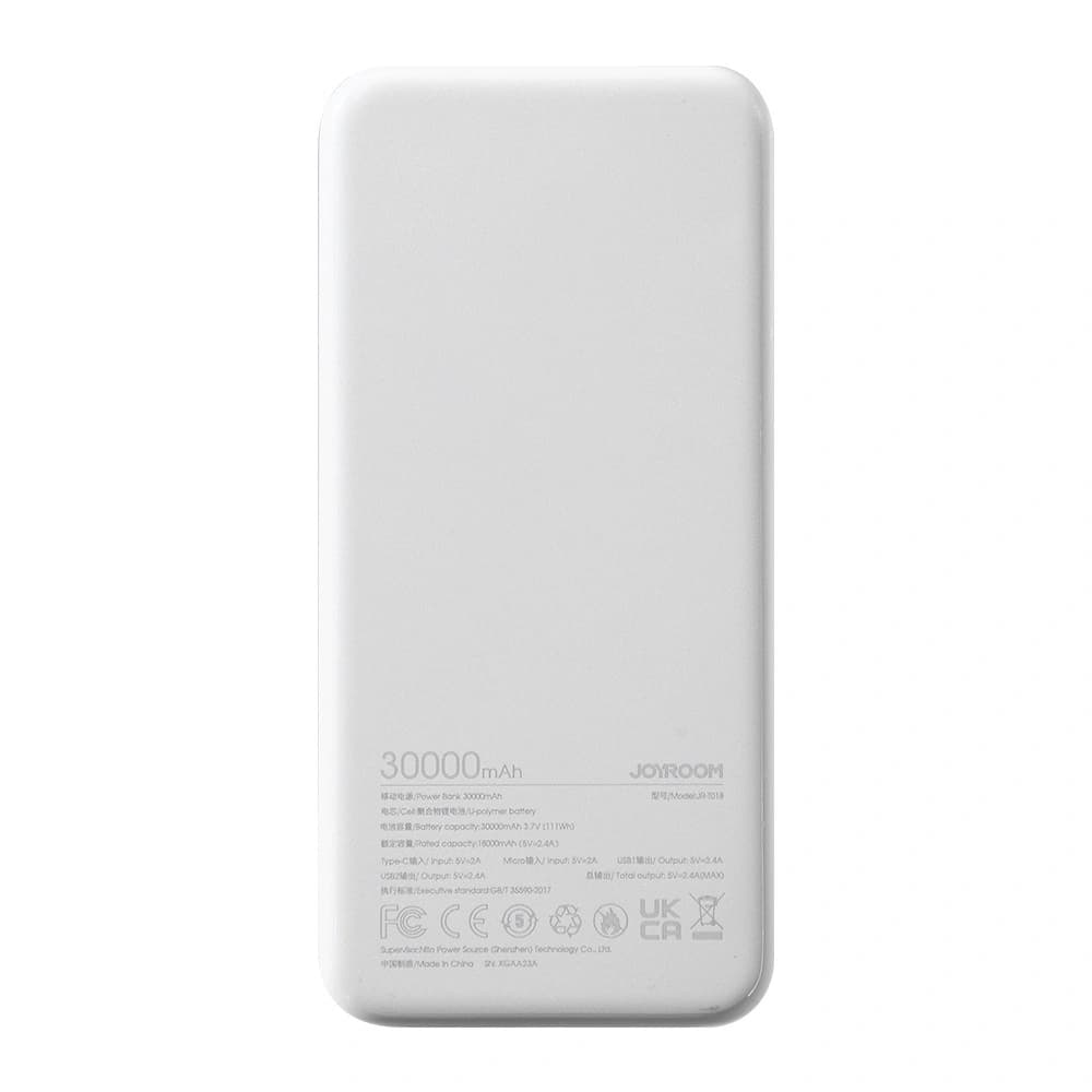 Joyroom Powerbank Dazzling Series JR-T018 30000mAh 12W alb - 15