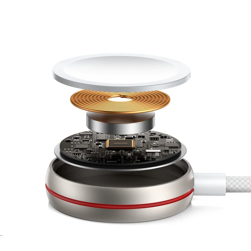 Joyroom Apple 1.5m 2-in-1 cablu S-IW011 USB-C / Lightning, încărcător inductiv pentru ceas alb - 7