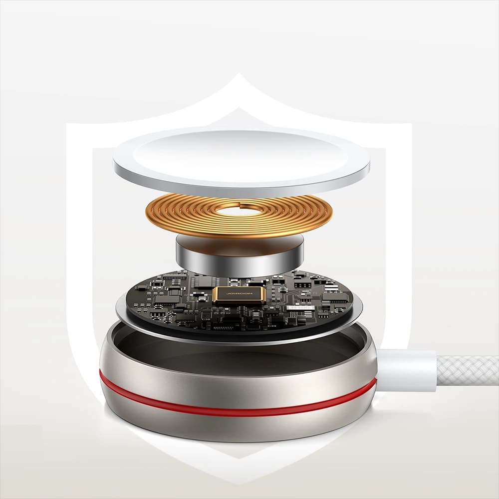 Joyroom Apple 1.5m 2-in-1 cablu S-IW011 USB-C / Lightning, încărcător inductiv pentru ceas alb - 13