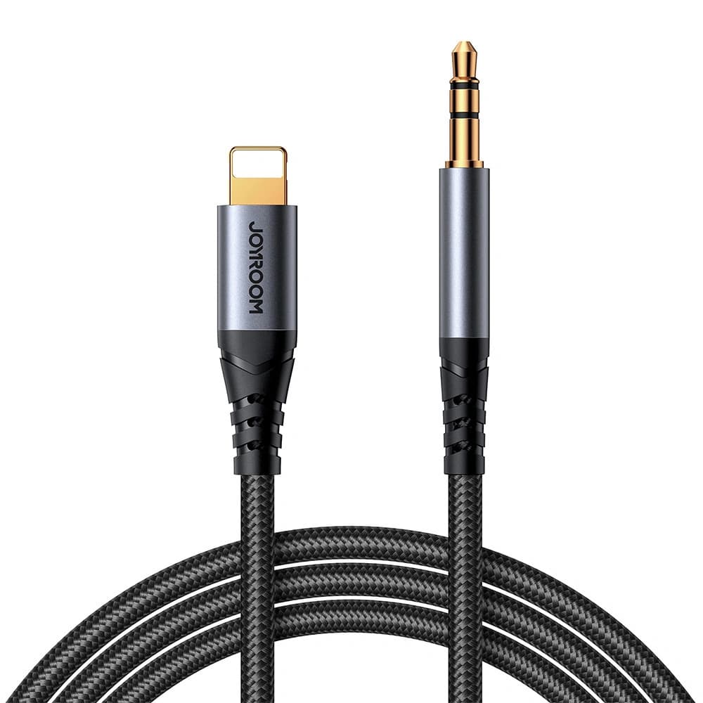 Audio kabel Joyroom SY-A06 Lightning / AUX mini jack 3.5mm 1.2m černý - 1