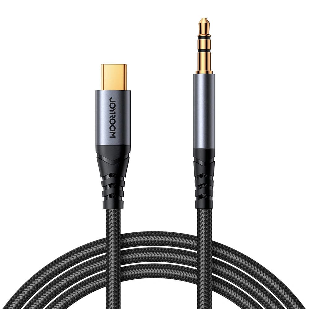 Kabel audio Joyroom SY-A07 USB-C / AUX mini jack 3.5mm 1.2m černý - 1
