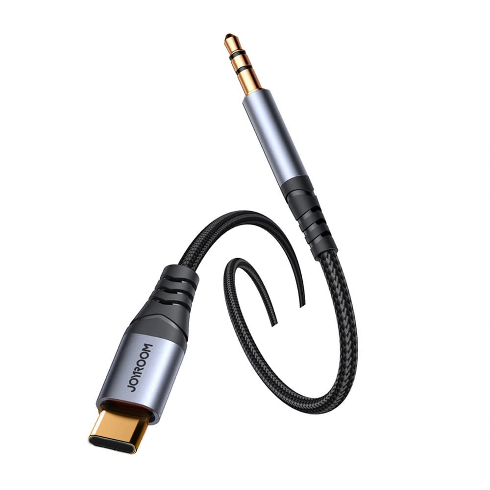 Kabel audio Joyroom SY-A07 USB-C / AUX mini jack 3.5mm 1.2m černý - 3