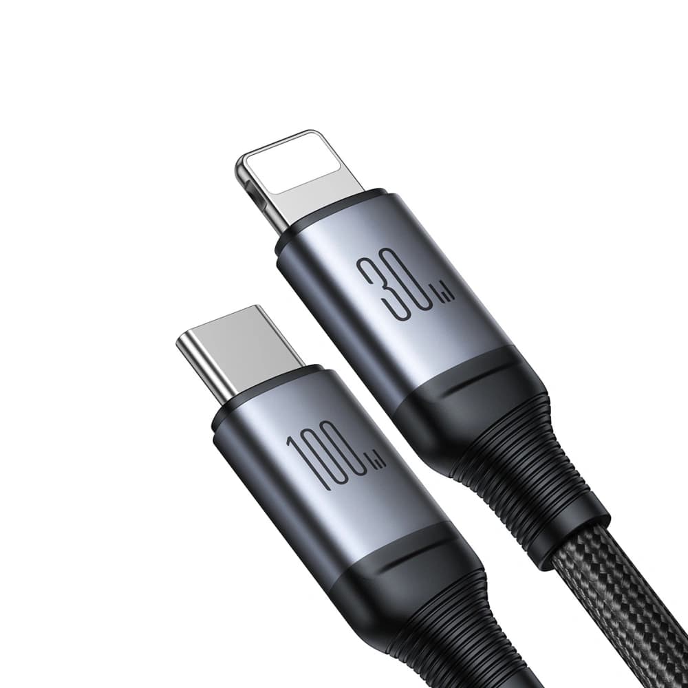 Kabel 2w1 Joyroom Speedy Series SA21-1T2 USB-C / USB-C, Lightning 100W 1.5m czarny - 2