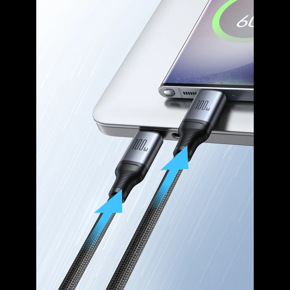 Joyroom 1.5m Cablu 2-in-1 Speedy Series SA21-1T2 USB-C / 2xUSB-C 100W negru - 8