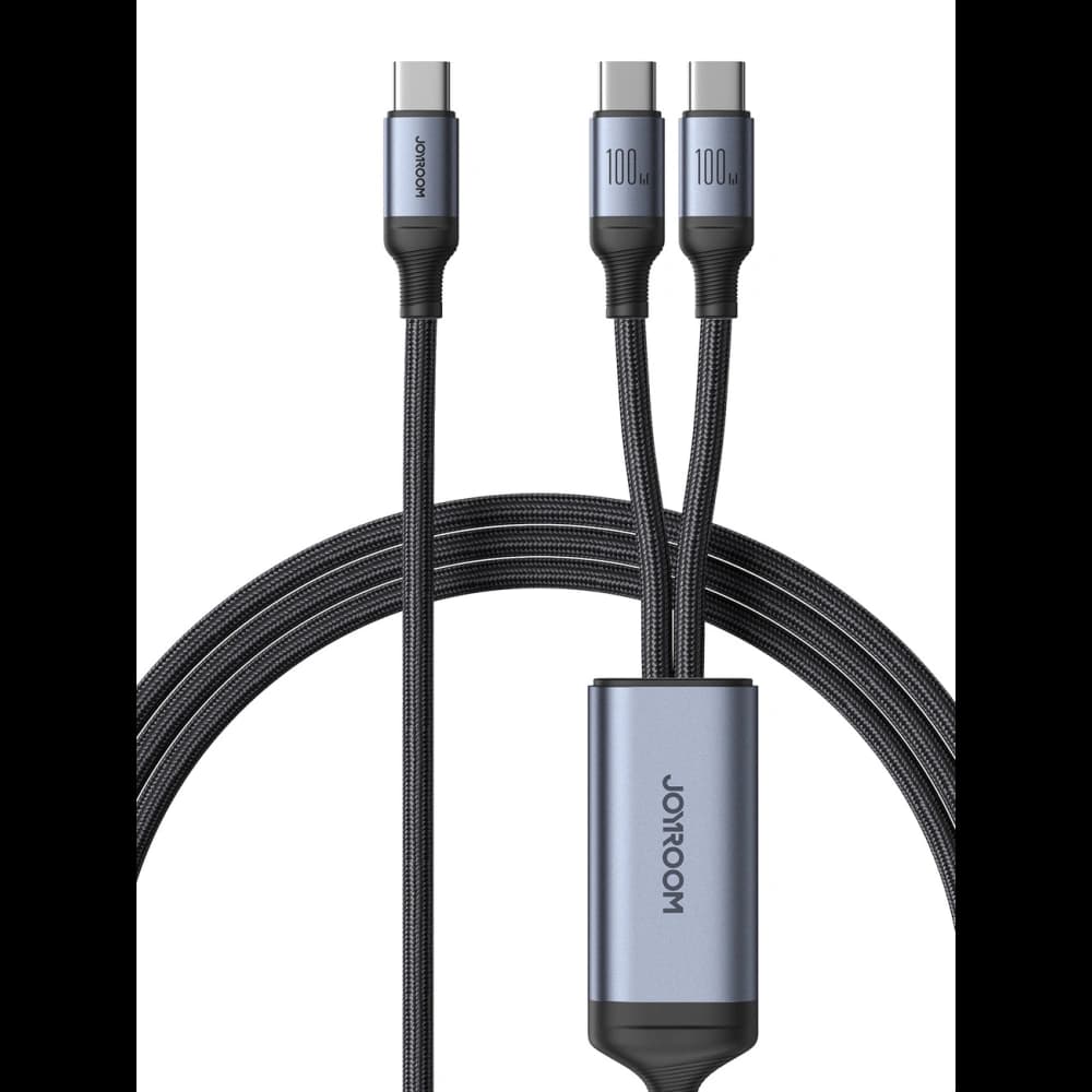 Joyroom 1.5m Cablu 2-in-1 Speedy Series SA21-1T2 USB-C / 2xUSB-C 100W negru - 11