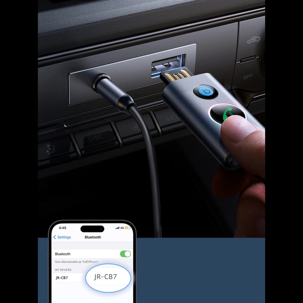 Joyroom Receptor auto fără fir JR-CB7 gri - 9