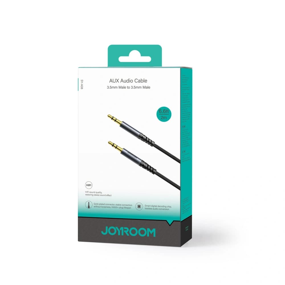 Audio kabel Joyroom SY-A08 mini jack 3.5mm / AUX mini jack 3.5mm 2m černý - 5