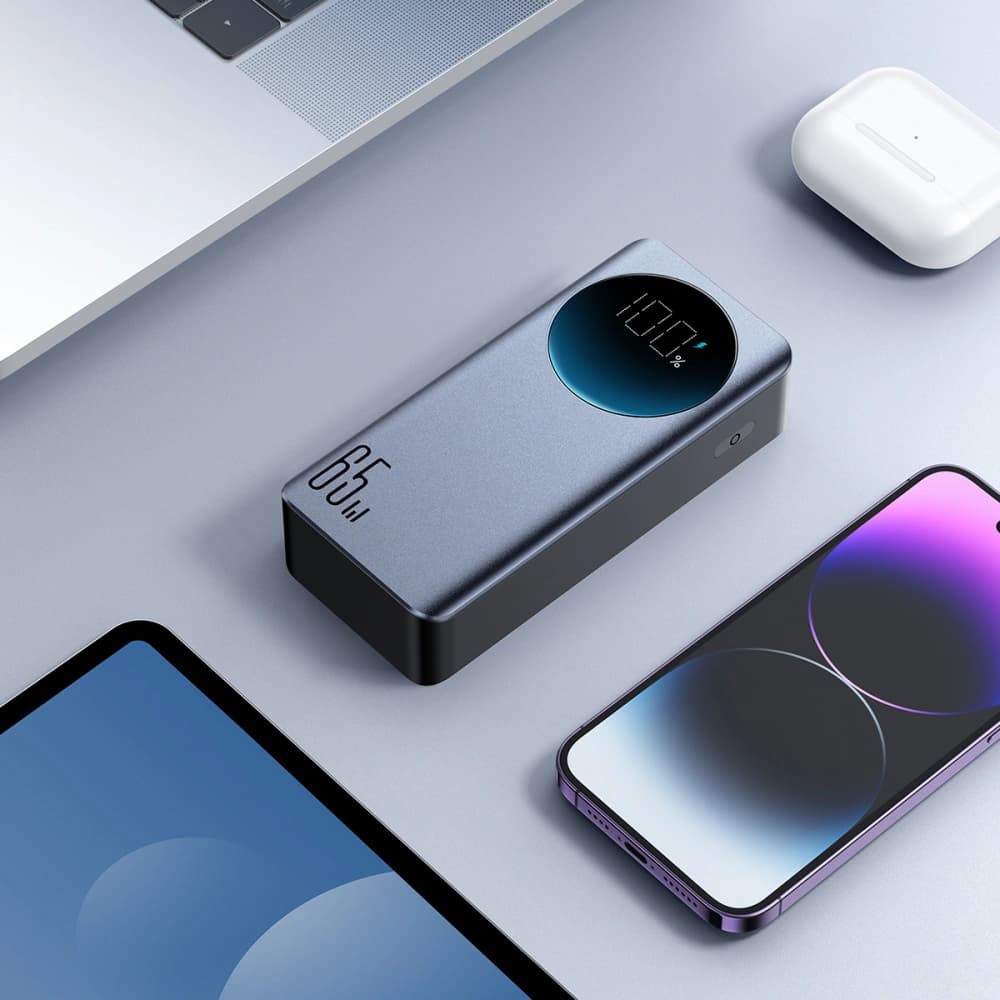 Joyroom Powerbank JR-PBF05 USB-A, 2xUSB-C 30000mAh 65W cu afișaj digital negru - 9