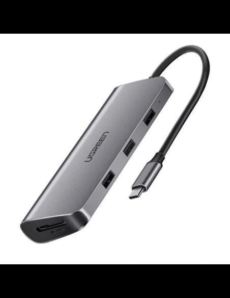 Adaptér hub 9v1 UGREEN USB-C na HDMI 4K, 3x USB 3.0, Typ-C PD, RJ45, SD, Micro SD, VGA