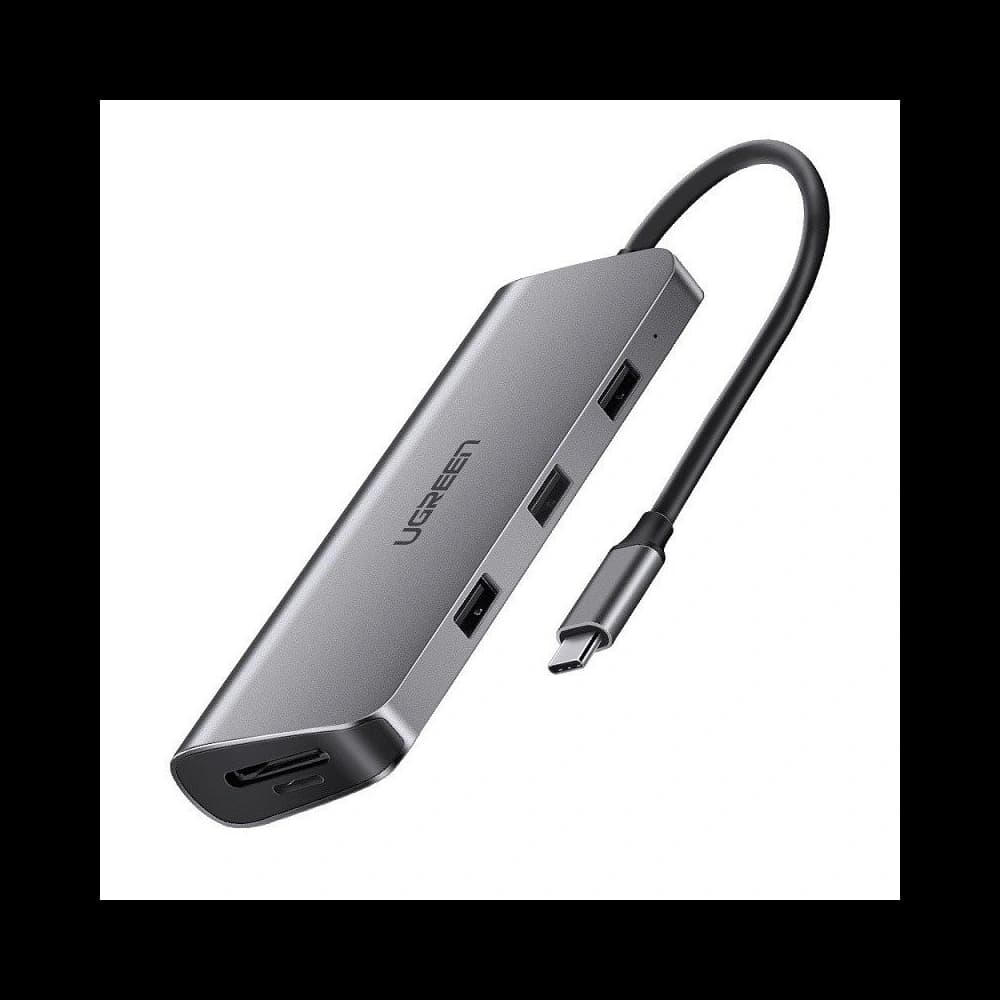 Adaptér hub 9v1 UGREEN USB-C na HDMI 4K, 3x USB 3.0, Typ-C PD, RJ45, SD, Micro SD, VGA - 1