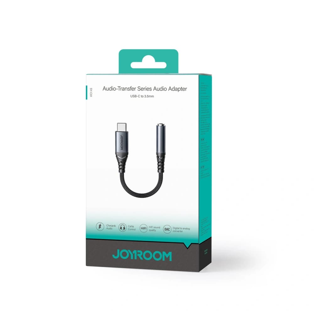 Adaptér DAC Joyroom SY-C01 USB-C / mini jack 3.5mm černý - 5