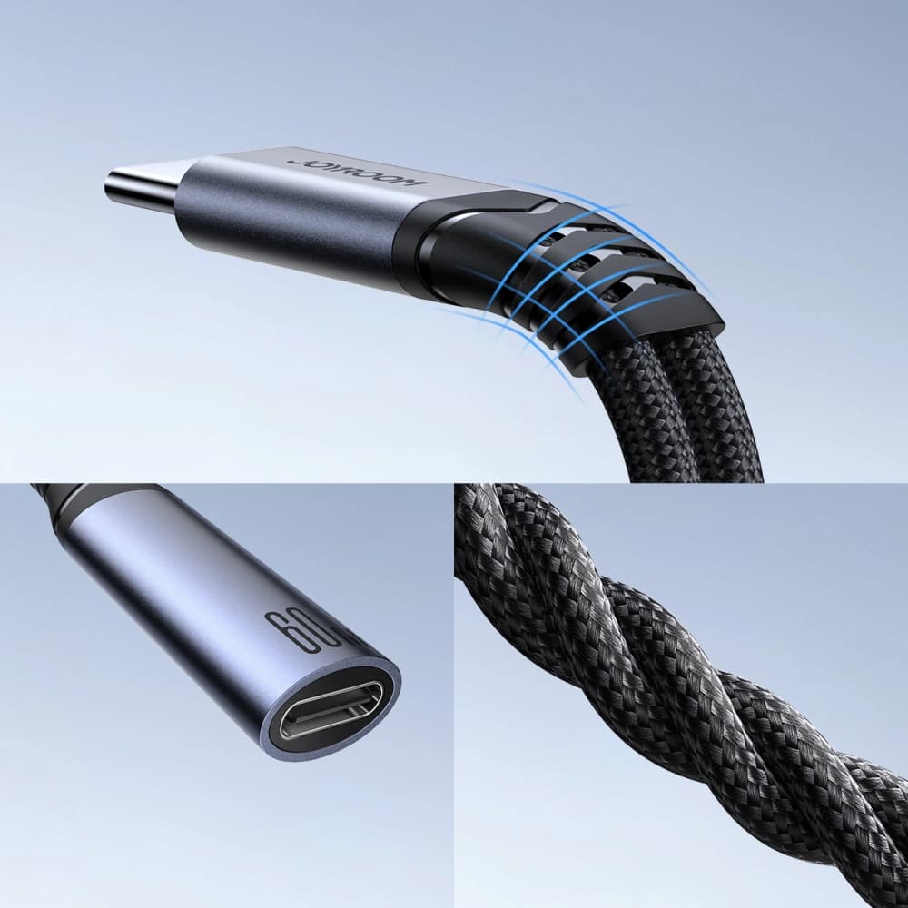 Joyroom 3.5mm Adaptor 2-in-1 DAC SY-C02 USB-C / USB-C, mini jack negru - 11