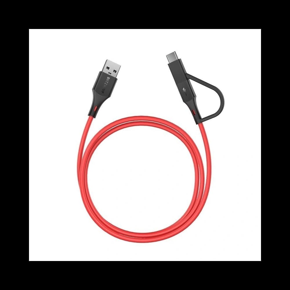 Kábel Micro USB + adapter USB-C BlitzWolf BW-MT3 3A 1,8m - 2