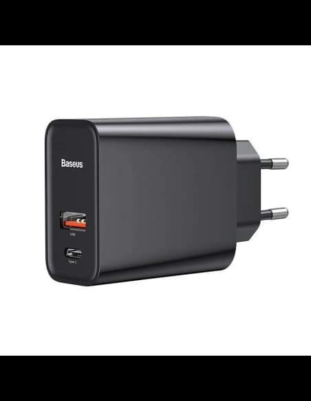 Szybka ładowarka sieciowa Baseus PD + QC 3.0 30W (czarna)