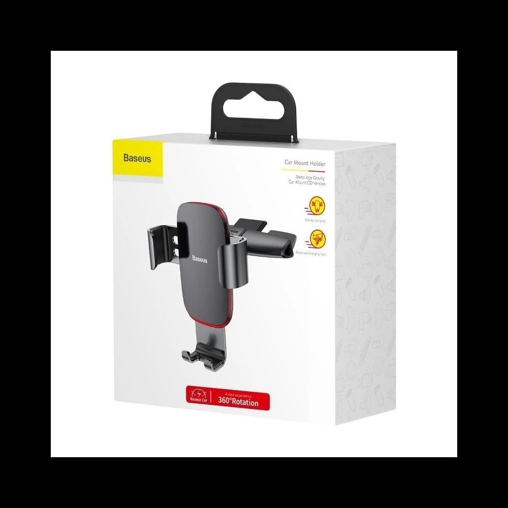 Uchwyt grawitacyjny Baseus Metal Age pentru slotul CD (negru) - 7
