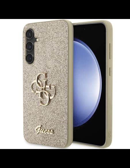 Etui Guess GUHCS23FEHG4SGD Samsung Galaxy S23 FE hardcase Glitter Script Big 4G zlatý/gold
