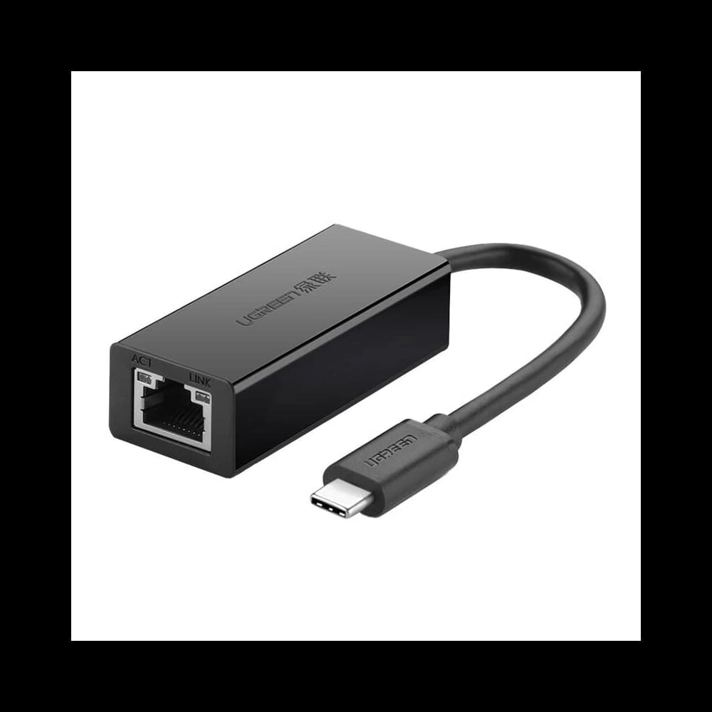 Externer Adapter UGREEN 30287 USB-C / RJ45 Ethernet 10/100 Mbps schwarz