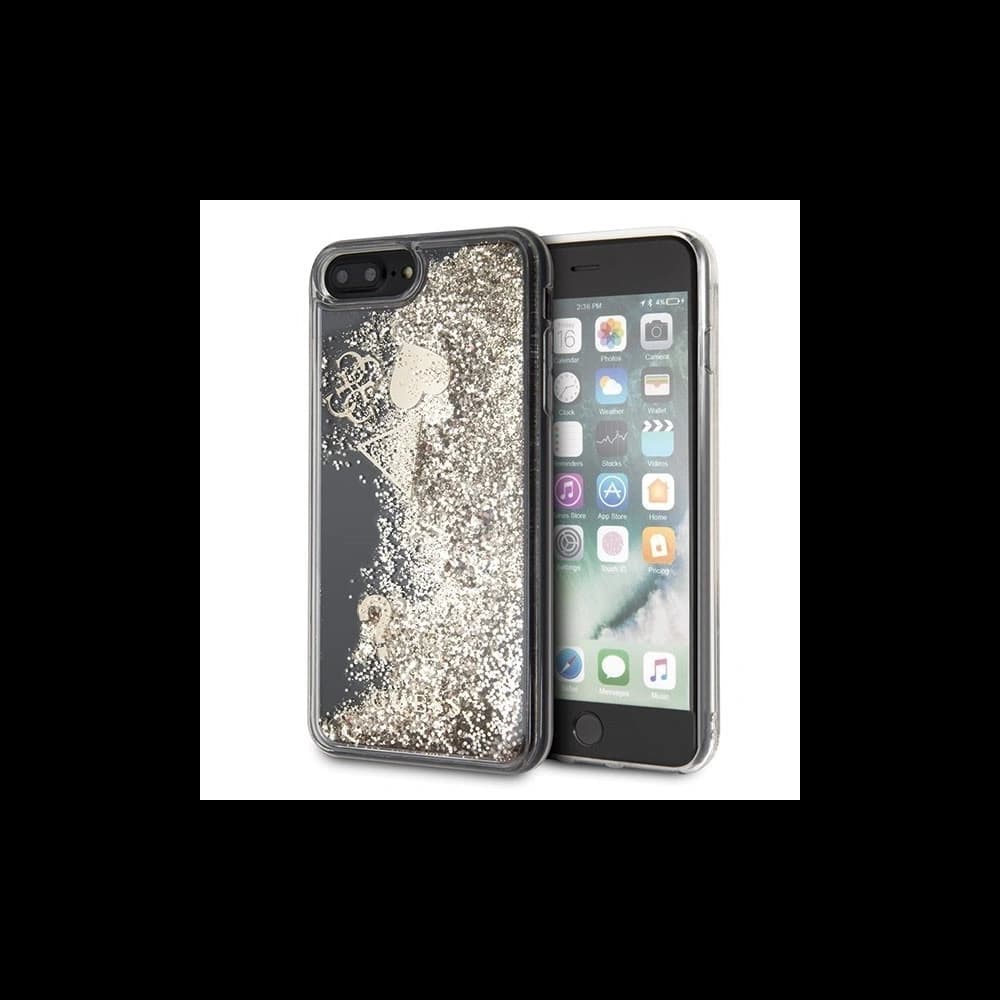 Etui Guess GUHCI8LGLHFLGO Apple iPhone 7/8 Plus zlato/zlatý tvrdý obal Glitter Hearts