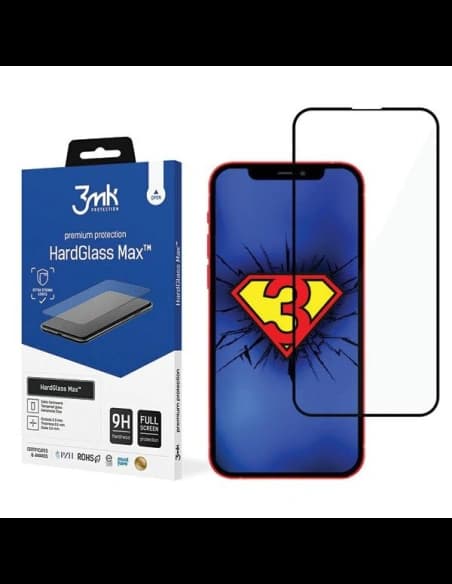 Edzett üveg 3MK HardGlass Max Apple iPhone 13 fekete/black