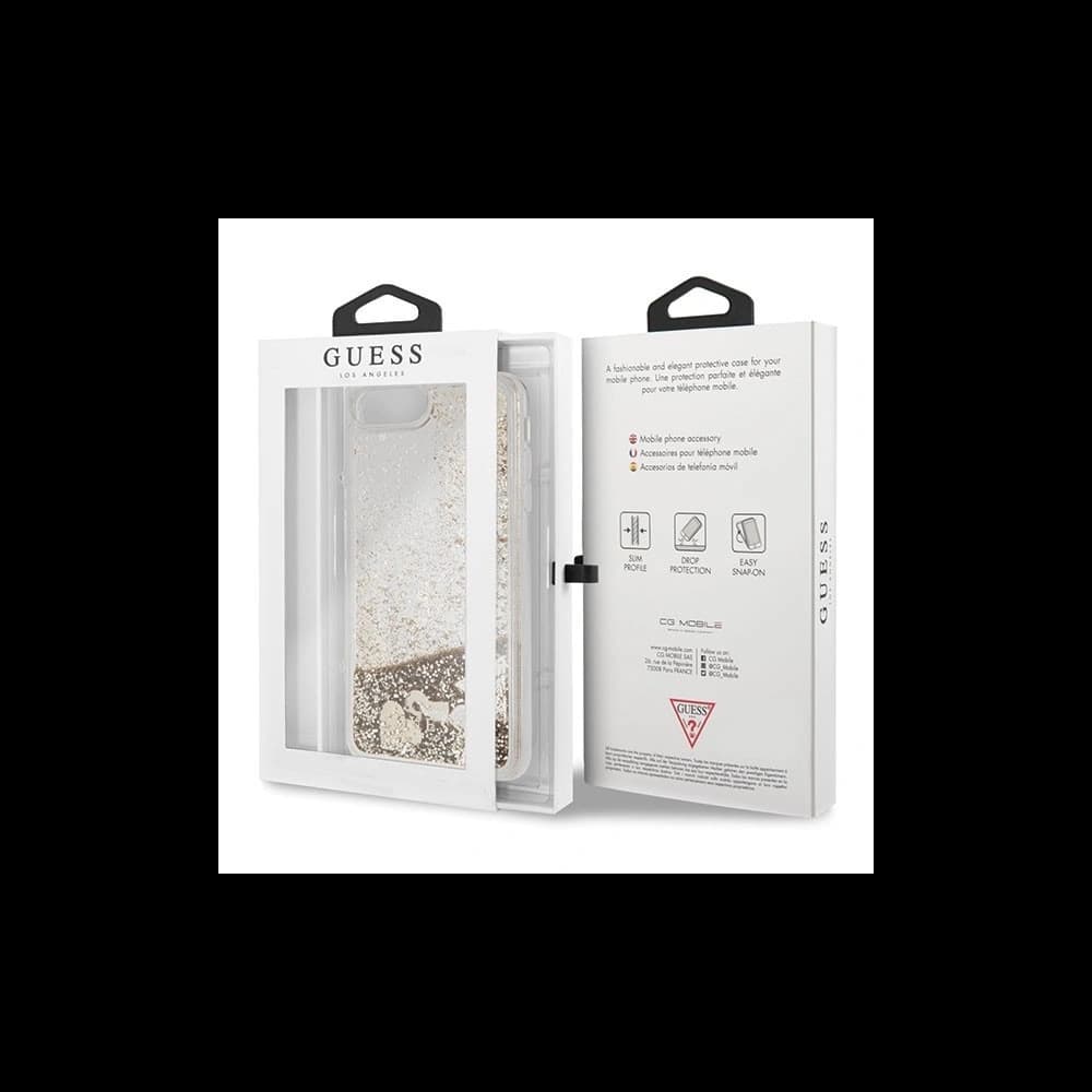 Etui Guess GUHCI8LGLHFLGO Apple iPhone 7/8 Plus zlato/zlatý tvrdý obal Glitter Hearts - 7