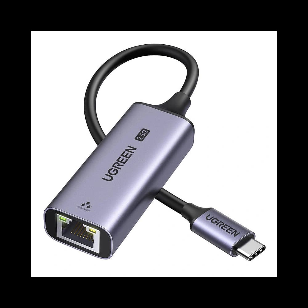 Externí adaptér UGREEN CM648 USB-C / RJ45 2.5GB/s černý - 1