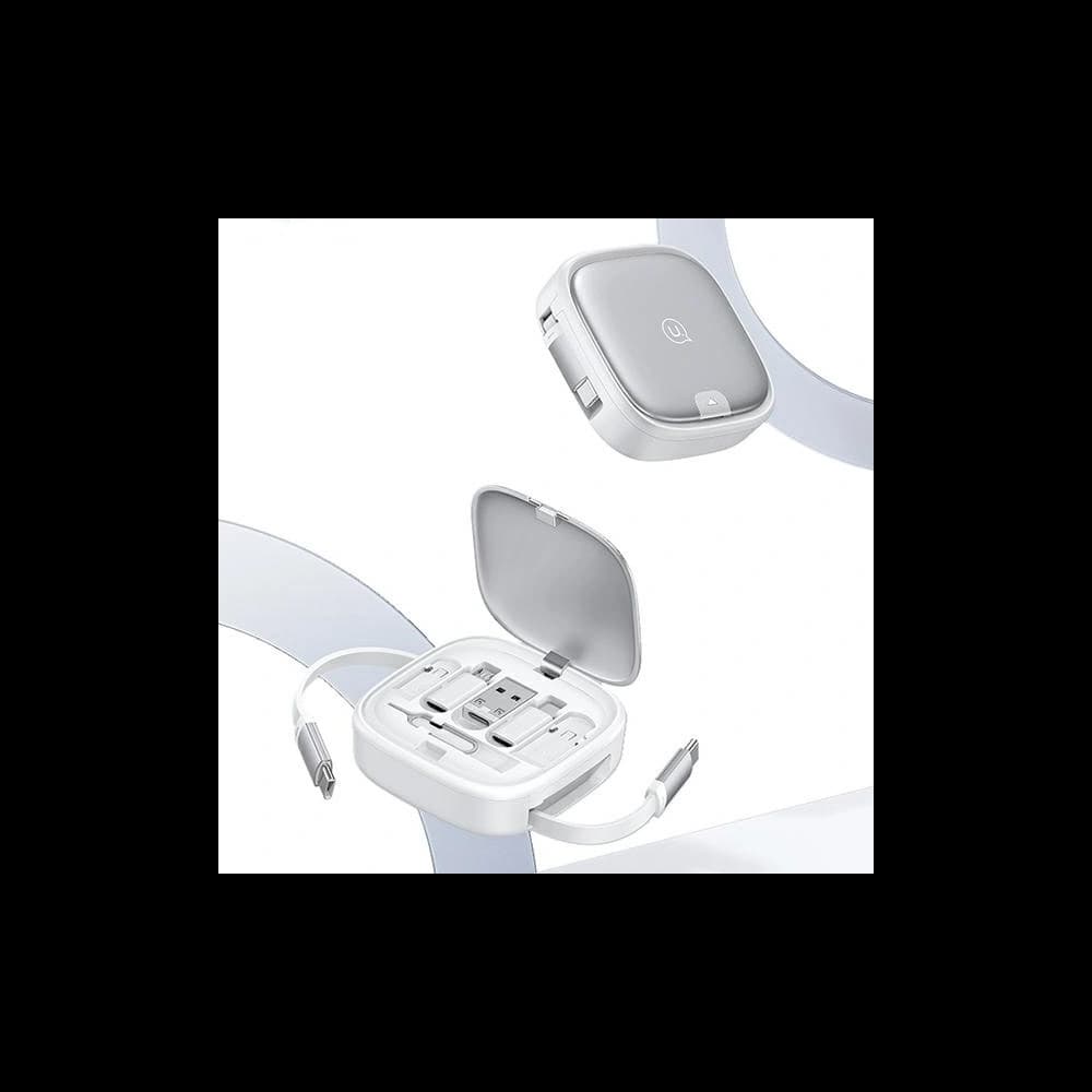 Kábel 3w1 USAMS US-SJ650 MicroUSB / USB-C / Lightning 60W acél/tarnish - 3