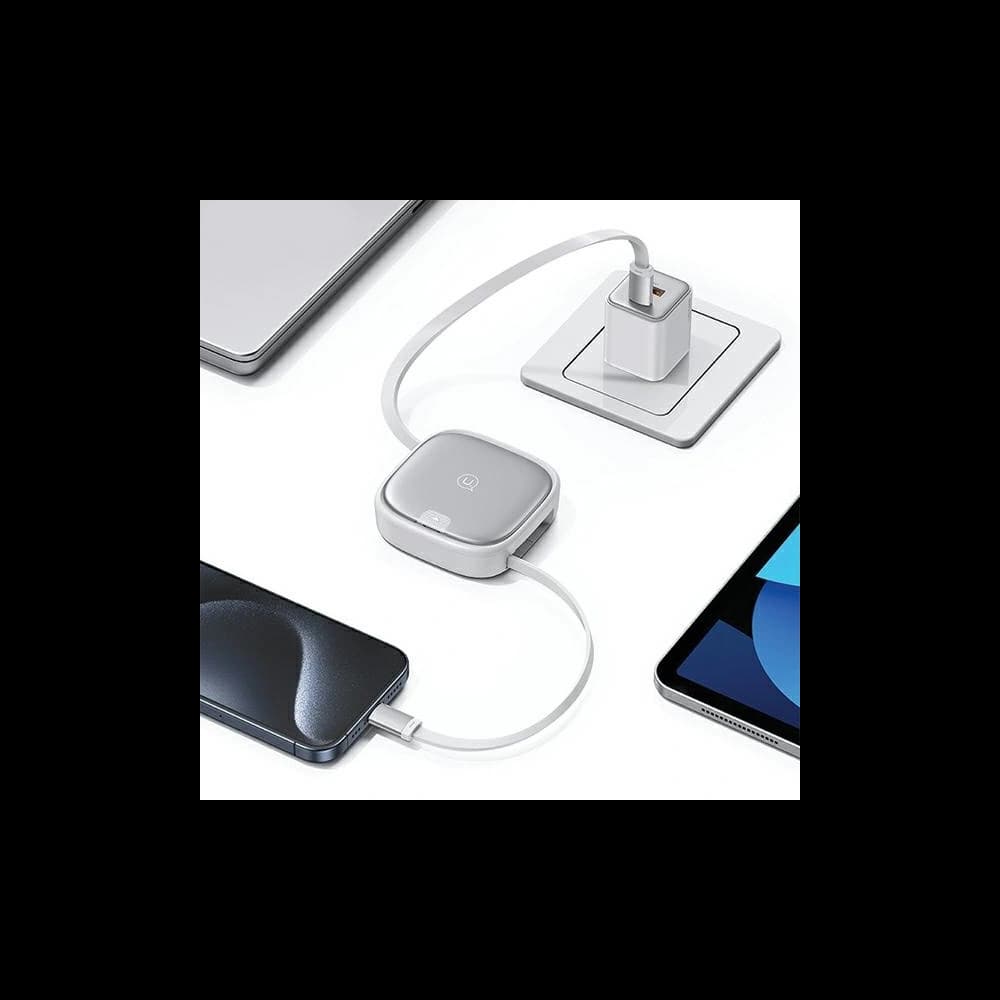 Kábel 3w1 USAMS US-SJ650 MicroUSB / USB-C / Lightning 60W acél/tarnish - 5